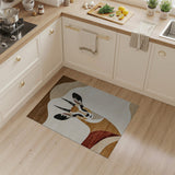 Abstract Gazelle Portrait Area Rug