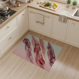 Sweeping Red Watercolor Area Rug