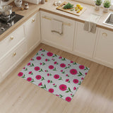 Whimsical Pink Gerbera Daisy Floral Rug
