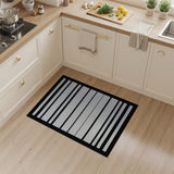 Bold Black White Striped No. 66 Area Rug