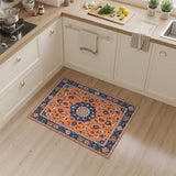 Orange Persian Floral Area Rug