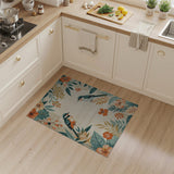 Vintage Birds and Blooms Floral Area Rug