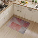 Blush Pink Geometric Abstract Area Rug
