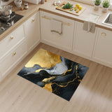 Abstract Gold Flow Area Rug