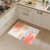 Orange Abstract Wave Area Rug