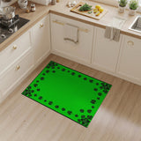 Emerald Shamrock Border Area Rug