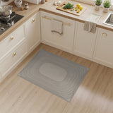 Nested Ovals Geometric Beige Area Rug