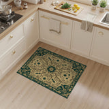 Opulent Teal Medallion Persian Area Rug