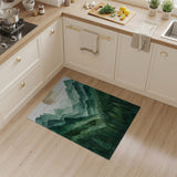 Emerald Misty Mountains Forest Area Rug