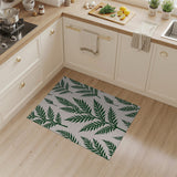 Green Fern Frond Area Rug