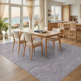 Purple Wavy Abstract No. 2 Area Rug