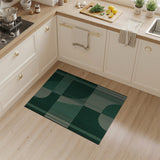 Geometric Modern Green Green Geometric Abstract Area Rug
