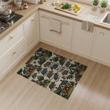 Whimsical Mice Village Rustic Farmhouse Rug