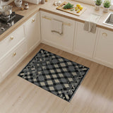 Geometric Modern Black and White Bold Black White Geometric Diamond Area Rug