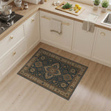 Distressed Blue Persian Area Rug