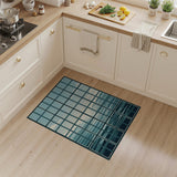 Framed Ocean Horizon Teal Window Rug