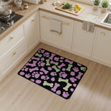 Playful Pink Paw Bone Area Rug
