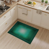Radiant Green Concentric Glow Area Rug