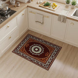 Maroon Persian Sunburst Medallion Rug