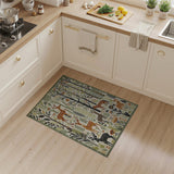 Whimsical Woodland Deer Forest Area Rug