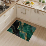 Green Abstract Area Emerald Green Gold Vein Abstract Area Rug