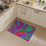 Multi-color and Patterns Vibrant Swirl Multi-Color Abstract Area Rug