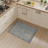 Grey Heritage Tribal Grey Geometric Heritage Tribal Area Rug