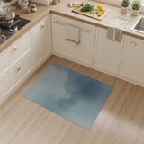 Dreamy Blue Teal Watercolor Cloud Area Rug