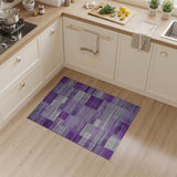 Purple Geometric Block Purple Area Rug