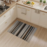 Neutral Striped Area Rug in Beige, Gray Black