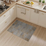 Beige Stone Tile Geometric Area Rug