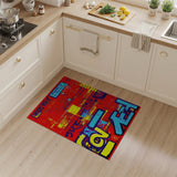 Bold Graffiti Break Free Skate Love Area Rug