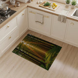 Sunlit Forest Pathway Area Rug