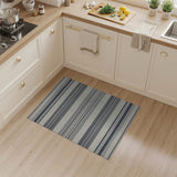 Navy Ivory Striped Coastal Woven Rug