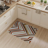 Zigzag Geometric Brown Tan Area Rug