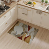 Majestic Stag Moonlit Mountain Landscape Rug
