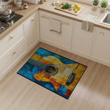 Abstract Geometric Guitar Area Rug
