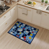 Bold Geometric Abstract Area Rug in Multi-Color
