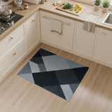 Grey Modern Geometric Grey Triangle Area Rug