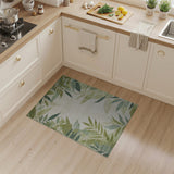 Green Lush Green Leaf Abstract Area Rug
