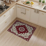 Red Ornate Red Persian Floral Area Rug
