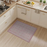 Pink Floral Vintage Distressed Area Rug