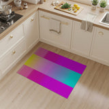 Vivid Rainbow Halftone Gradient Area Rug