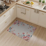 Pink Blush Peony Floral Vintage Area Rug