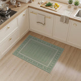 Ornate Green Persian Border Area Rug