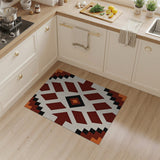 Red Bold Red Diamond Southwestern Area Rug