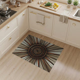 Sunburst Compass Distressed Area Rug