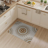 Tan Mandala Sunburst Area Rug