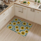 Yellow Vibrant Sunflower Floral Area Rug