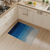 Blue Ombre Gradient Striped Area Rug